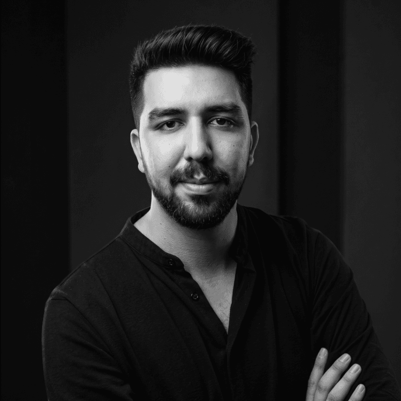 Black and white portrait of Osman Ceyhan